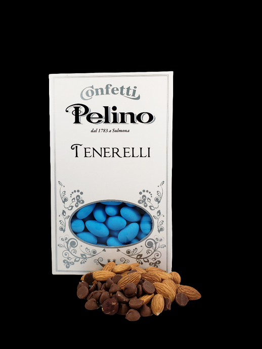 J - Confetti Tenerelli Milk Chocolate Almond - Blue - 500 g