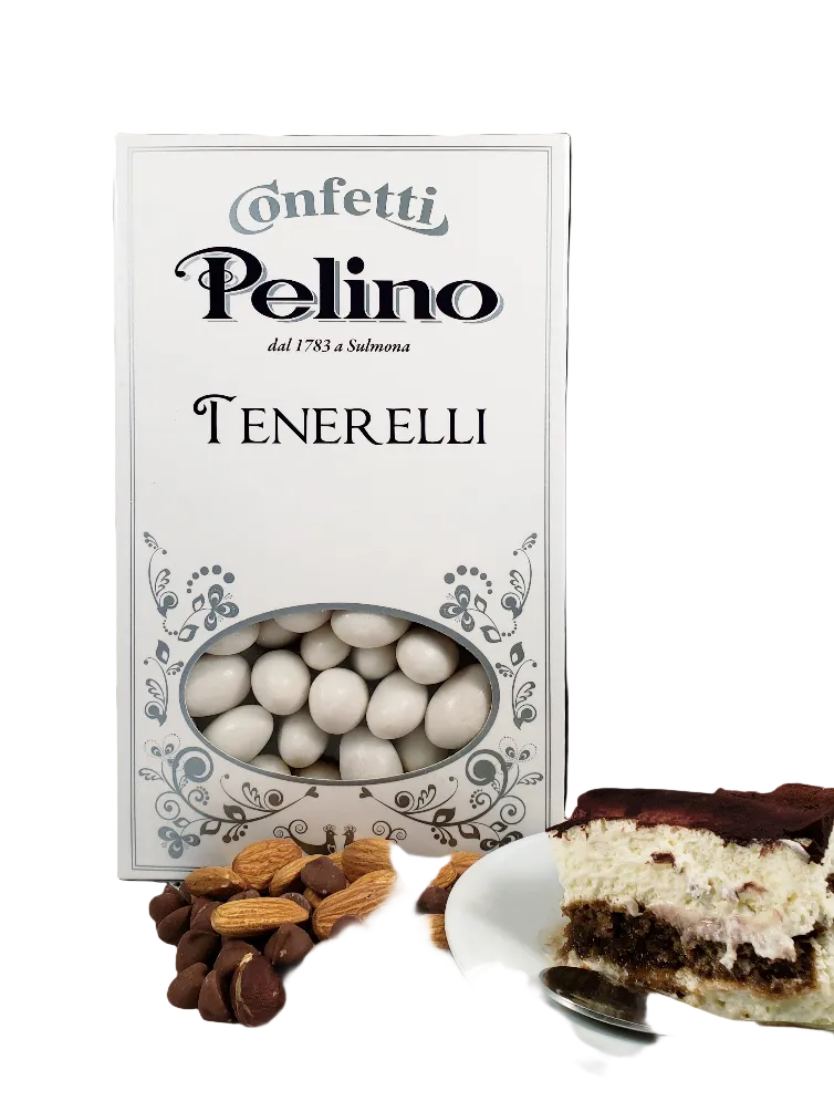 E - Confetti Tenerelli White Chocolate Almond - Tiramisu Flavored
