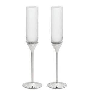 Grosgrain Toasting Flute, Pair